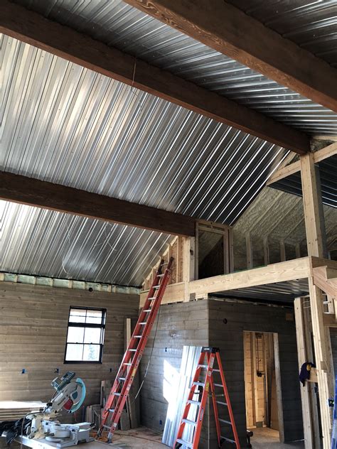 barn metal ceiling in a house|ceiling ideas for pole barn.